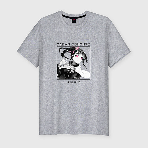 Мужская slim-футболка Канао Цуюри, Kimetsu no aiba / Меланж – фото 1