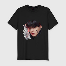 Футболка slim-fit Agust D SUGA BTS, цвет: черный