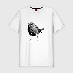 Мужская slim-футболка Птаха воробей Sparrow
