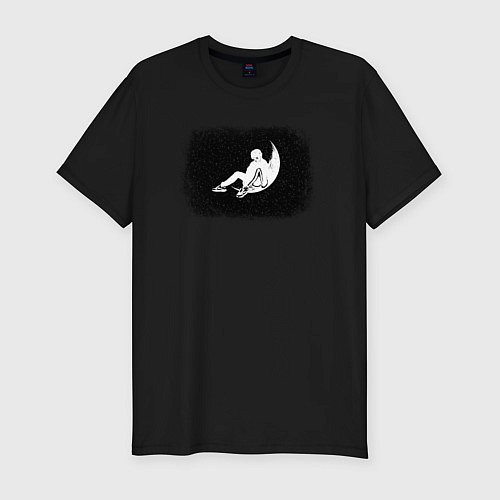 Мужская slim-футболка Фараон На Луне / Черный – фото 1