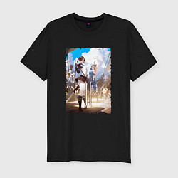Футболка slim-fit Герои Ла2 на борту, цвет: черный