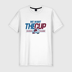 Мужская slim-футболка Colorado Avalanche we want the cup Колорадо Эвелан