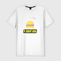 Мужская slim-футболка Трендовая уточка Lalafanfan