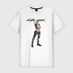 Мужская slim-футболка Vi cyberpunk 2077