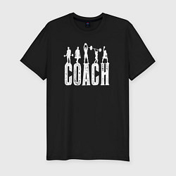 Мужская slim-футболка Пауэрлифтинг тренер