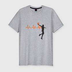 Мужская slim-футболка Basketball Pulse