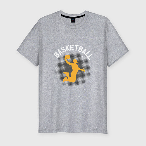 Мужская slim-футболка Basketball Dunk / Меланж – фото 1