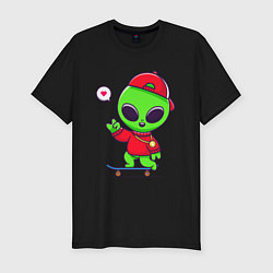 Футболка slim-fit Alien with love, цвет: черный