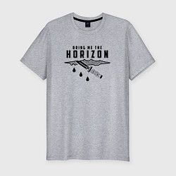 Футболка slim-fit BRING ME THE HORIZON ДОСТАНЬ ДЛЯ МЕНЯ ГОРИЗОНТ, цвет: меланж