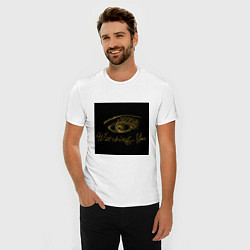 Футболка slim-fit I watching you Смотрю за тобой, цвет: белый — фото 2