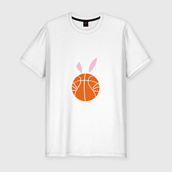 Мужская slim-футболка Basketball Bunny