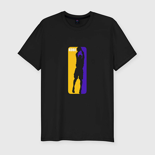 Мужская slim-футболка NBA Kobe / Черный – фото 1