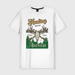 Футболка slim-fit Deer Hunting, цвет: белый