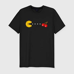 Футболка slim-fit Pac-man 8bit, цвет: черный