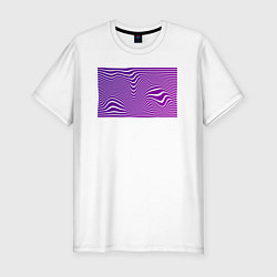 Футболка slim-fit Purple wave, цвет: белый