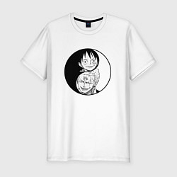 Мужская slim-футболка Луффи и Ророноа Зоро