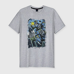Мужская slim-футболка Destroyer Cyborg