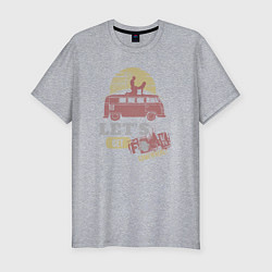 Мужская slim-футболка Давай Покатаемся