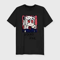 Футболка slim-fit HELLTAKER HORNY JAIL, цвет: черный