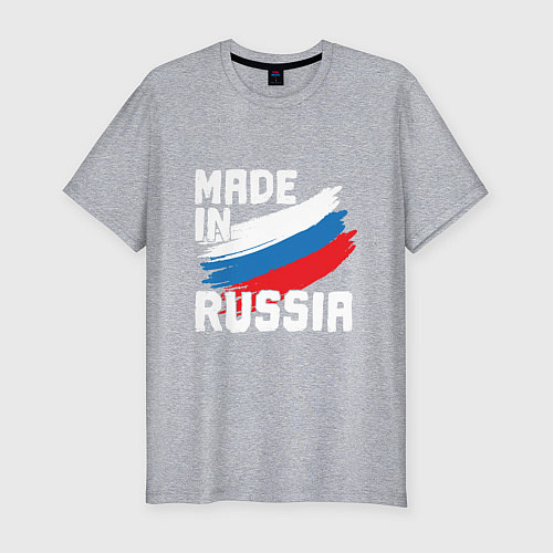 Мужская slim-футболка In Russia / Меланж – фото 1