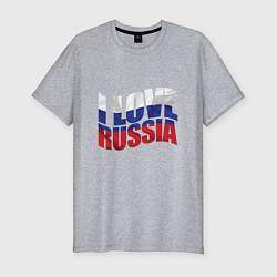Футболка slim-fit Love - Russia, цвет: меланж