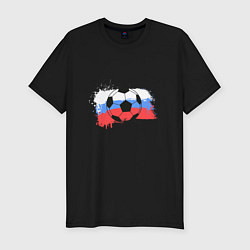 Мужская slim-футболка Футбол - Россия