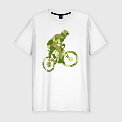 Футболка slim-fit BMX Camouflage Retro, цвет: белый