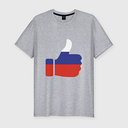 Мужская slim-футболка Like Russia