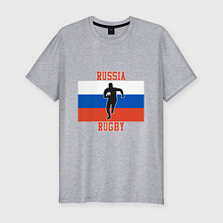 Мужская slim-футболка Russian Rugby