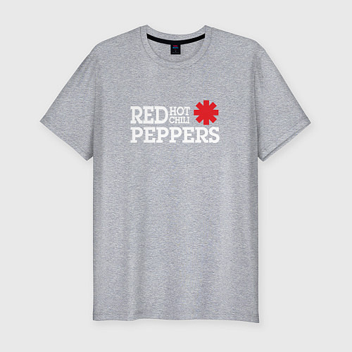 Мужская slim-футболка RHCP Logo Red Hot Chili Peppers / Меланж – фото 1