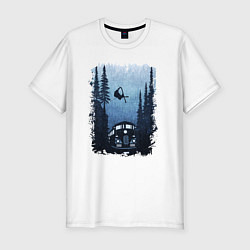 Футболка slim-fit Через Поезд, цвет: белый