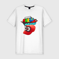 Футболка slim-fit Super Mario Odyssey Nintendo Бейсболка, цвет: белый