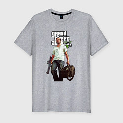 Мужская slim-футболка GTA 5 Money bag
