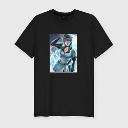 Футболка slim-fit Esdeath art, цвет: черный