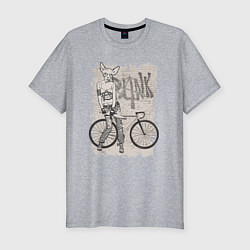 Футболка slim-fit Bike punk Chihuahua, цвет: меланж