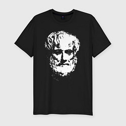 Мужская slim-футболка Аристотель портрет