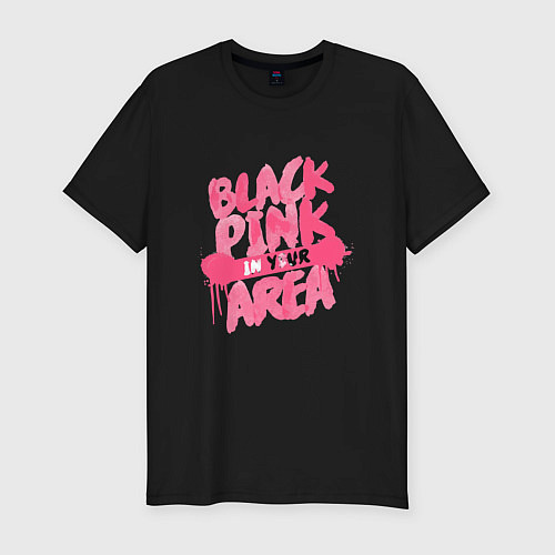 Мужская slim-футболка Блэкпинк новый / Черный – фото 1