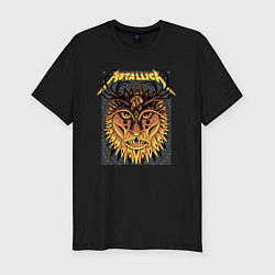 Мужская slim-футболка Metallica Lion
