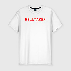 Мужская slim-футболка Helltaker logo