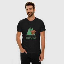 Футболка slim-fit Welcome - Russia, цвет: черный — фото 2