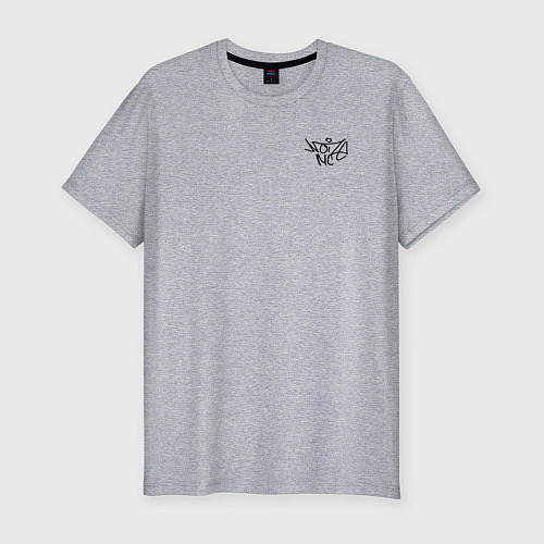 Мужская slim-футболка Noize mc нойз мс logo / Меланж – фото 1