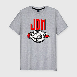 Футболка slim-fit JDM Bull terrier Japan, цвет: меланж