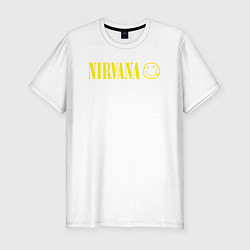 Мужская slim-футболка Nirvana logo