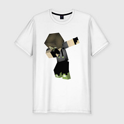 Мужская slim-футболка Minecraft Dab Hero