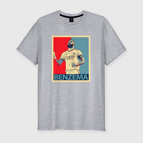 Мужская slim-футболка Benzema Obey / Меланж – фото 1