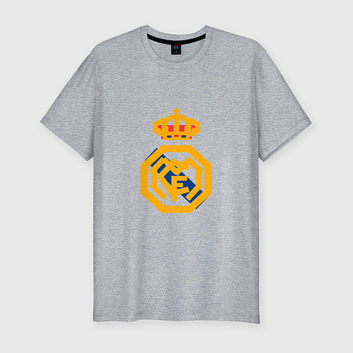 Мужская slim-футболка Football - Real Madrid / Меланж – фото 1