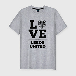 Мужская slim-футболка Leeds United Love Классика