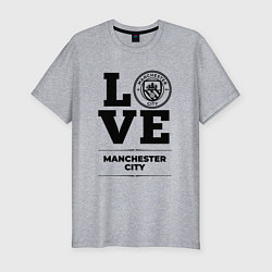 Футболка slim-fit Manchester City Love Классика, цвет: меланж