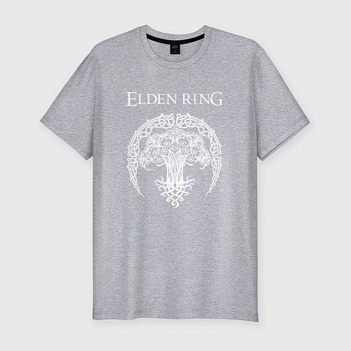Мужская slim-футболка ДРЕВО ELDEN RING / Меланж – фото 1