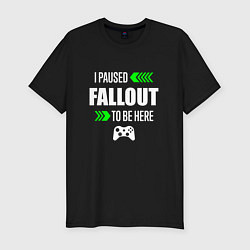 Мужская slim-футболка Fallout I Paused
